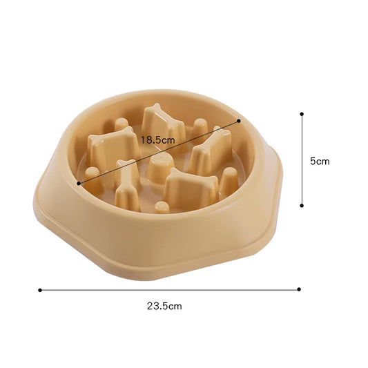 Dog Bowl Choke-Proof Slow Food Bowl Small and Medium Dog Feeder Pot Cat Food Pot Dog Food Knock-Proof Pet Supplies